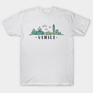 Venice Venezia Italy Skyline Hand Drawn T-Shirt